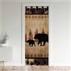 Loussiesd Tenda per Porta con Orso Privacy - 30%-50% Oscurante, Termica, per Casa, Animali Selvatici, Armadio, Finestre - 106 x 203 cm