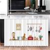 Odot Tendina Sottolavello Cucina, Tende per Armadietti Moderne, Tenda Corta per Mobili da Cucina,Autoadesive Antipolvere e Privacy per Armadio Senza Ante, Easy to install (Stoviglie 7,L80 x H140 cm)