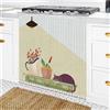 Odot Tende per Mobili da Cucina, Tenda Corta con Nappa Autoadesiva per Mobile Sottolavello Cucina - Antipolvere e Privacy - per Decorazione Armadietto (Gattino,90x120cm)