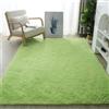 Treer Tappeto Salotto Moderno Pelo Lungo, Tappeto Peloso Soggiorno Antiscivolo Tappeti Pelosi Camera da Letto Morbido e Soffice per Decorazione Tappeti (100 * 160cm,Erba Verde)