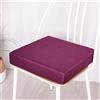 Treer-shop Cuscino per Sedia in Memory Foam, Treers -Cuscini Sedie Quadrati ? Supporto e Stabilità Perfetti Rivestimento Lavabile per Sedia da Ufficio e Sedia a rotelle (Viola Scuro,40x40x8cm)