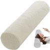 seokor Cuscino Cilindrico Cervicale 40x10/12x50 Cuscini Collo/lombare/Gambe/Schiena Supporto Cuscini Rimovibile Dormire Cuscino a Rullo lungo per Divano e Letto, yoga,Auto(A4,20x50cm/8x19in)