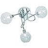 Reality Leuchten Reality R61323006 Wire Plafoniera, 3 Spot, Vetro, 45 cm, Cromato