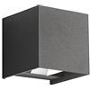 Gea Led Applique Esterno Gea Led Zora Led Ip65 Ges1024 Fascio Regolabile Lampada Parete Biemissione Moderna