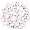 Brillabenny Mix 50 Pietre CASTONI Strass da Cucire Vetro CABOCHON Sew On Rhinestone Claw Decori Scarpe Abito Bijoux Accessori (Bianco)