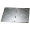 WENKO Coprifuochi vetro Universale - set 2 pezzi, per tutti i tipi di piani di cottura, Vetro temperato, 30 x 1.8-4.5 x 52 cm, Trasparente