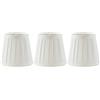 Tomotato 3 Pezzi Paralume Piccolo, Clip E14 su Paralume in Tessuto Coprilampada Bianco per Lampadario per Arredamento Camera da Letto di Casa, 4,7x4,3x3,1 Pollici