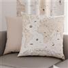PETTI Artigiani Italiani - Coppia di Federe Cuscino 45x45 cm in Microfibra, Cuscini Arredo Camera da Letto, Divano, Salotto, Set 2 Fodere Copricuscino, Federa World Panna, 100% Made in Italy