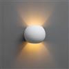KOSILUM - Lampada da parete scandinava in gesso, Athena, luce bianca calda, illuminazione soggiorno, camera da letto, cucina, corridoio, 1 x max 40 W, G9, IP20