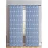 HOME ZEN HOUSEHOLD LINEN Tenda DEMETRA da interno 1 pezzo, stile Moderno con Nuvole, 140x270cm, Pannello Singolo Trasparente con 8 Anelli, per camera letto, soggiorno (Blu)