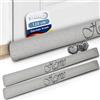 Beautissu 2x Paraspifferi Imbottito per Porta e finestra Tuuli HO L120xP8xA8cm in Poliestere - paraspiffero Universale porte e finestre paravento sottoporta Isolante - Contro Il Freddo - grigio chiaro