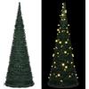 vidaXL Albero di Natale Preilluminato Pop-up con Stringa Decorazioni Natalizie Illuminazione Addobbi Feste Festività Invernali Verde 180 cm