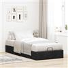 IKAYAA Letto Singolo 100x200 con Contenitore Letto Idraulico con meccanismo di Sollevamento Letto Imbottito con Rete a Doghe-Nero-100 x 200 cm