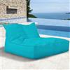 SXBCyan Fodera Poltrona a Sacco (Senza Imbottitura) Pouf da Esterno Giardino Impermeabile, in Oxford, Giardino, Spiaggia, Piscina, Galleggiante, Adulti(2 Seat-Lake Blue)