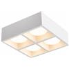 Dopa Plafoniera in Gesso Verniciabile da Soffitto con Attacco GX53 e Lampadina LED da10W Inclusa - Design Moderno Minimal, CCT 3000K 4000K 6500K, 1-4 Luci (4)