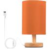 KLL Lampada da tavolo per camera da letto con luce notturna elegante al neon arancione per candeliere da scrivania