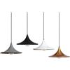 LEDKIA LIGHTING - Lampada a Sospensione in Metallo Presley | Design Giapponese | Compatibile con E27 max 20W | Cavo Regolabile | Per Interni, Nero, Alluminio