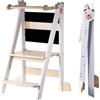 Buddy Baby - Torre di apprendimento pieghevole e Torre di aiuta in cucina - 36 mesi a 5 anni - Base regolabile in altezza - Pieghevole - Ringhiera di protezione - Supporti laterali
