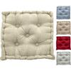 Tata Home Cuscino per Sedia 60x60 cm Cuscino Mattonella Sedia da Interno ed Esterno Cuscino Pavimento Materasso Trapuntato Imbottito Altezza 10 cm Mod. Big Colore Beige