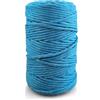 Netuno 1x corda macramè colorata celeste 5 mm 100 m corda cotone singola ritorta corda naturale colorata per macramè filo singolo macramè cordoncino colorato filato gomitolo cotone uncinetto