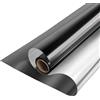 MOCNT Pellicola Oscurante per Vetri Pellicola Specchio Unidirezionale Pellicola Privacy Adesivo per Protezione Solare Pellicola Riflettente Finestre Grigio Scuro 80cmX300cm