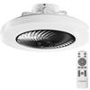 Noaton® Triton nero Ventilatore da Soffitto con Luce e Telecomando, LED Dimmerabile 41 W, 3 Colori, 6 Velocità con Timer, Silenzioso, per Soggiorno Camera, da Pranzo Cucina, Lampada, Ø 50 cm