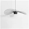 Ds UUby Retro Lampada A Sospensione Vertigo Lampadario,fibra Di Vetro + Cappello Di Stoffa In Fibra Design Moderno Salotto Cucina Bagno Illuminazione Decorativa, E27 Black 140cm…