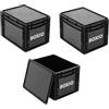 BOXIO EUROBOX 40 x 30 x 28 cm: BOXIO SOLO - 3 coperchi di plastica - scatola perfetta per campeggio, barca, cantina o giardino - scatole impilabili
