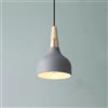 Chao Zan Lampadario a sospensione moderno, in legno, con 1 luci, in metallo, E27, illuminazione a soffitto, Lampadario da Soffitto Retro Metallo per soggiorno, camera da letto, Cucina Sala da Pranzo (grigio)