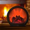 Ulalaza Piccola e accogliente lanterna per caminetto, tradizionale effetto fiamma realistica, lampada da tavolo a LED in stile carbone, per uso interno ed esterno (8,2 x 7,2 x 3,75 pollici)