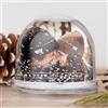 Wanapix | Palla di Neve Personalizzata con 2 foto | Palla di Neve con Foto e Testo| Regalo per Natale/Compleanni/San Valentino| Ficchi di Neve | 8,5x9 cm