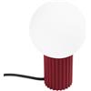 SOLLUX lighting Lampada da Scrivania - Lampada da Comodino in Alluminio e Vetro -1 Paralume - Lampadina LED - Rosso Bordeaux Halo