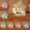 Collienght Lampada notturna personalizzata con nome del motociclista in acrilico con base illusione 3D per motocross e moto da cross, lampada da tavolo a LED per moto, camera da letto, regalo decorativo per gli
