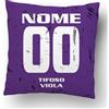 Generico Cuscino Personalizzato idea regalo Tifoso Interista milanista napoletano Personalizzato con Nome e Numero realizzato in poliestere misura 40x40CM SFODERABILE (Tifoso Fiorentina, Grafica Classic 40x40)
