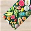 IlGruppone Tappeto Cucina Antiscivolo Made in Italy Passatoia Antimacchia Lavabile in Lavatrice Multiuso Corridoio Soggiorno - 50x350 - Frutta e Foglie