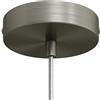 creative cables Kit rosone per lampadario da soffitto (serracavo conico, metallo color titanio satinato, Ø 120 mm, 1 foro) - Fissaggio a staffa per lampadari e sospensioni singole