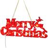 DEARMAMY Ghirlanda di Natale Luminosa LED Scritta Merry Christmas Rossa Luce Decorativa da Appendere per Porta e Spazi Festivi Atmosfera Natalizia per Casa e Negozio