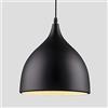 Mengjay E27 retrò Vintage classico industriale pendente plafoniera in metallo Ciondolo a soffitto Ciondolo Ø17 cm, Lampade a sospensione da Soffitto,Vintage Ciondolo,Lega di alluminio, Nero