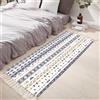 Tomifine Tappeto Salotto Vintage con Nappe, Motivo Moderno Geometrico Lavabile Tappeti per Cucina, Soggiorno, Camera da Letto (60x90 cm,Giallo Grigio)