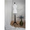 Generico AILANT Manichino donna sartoriale black wood stand (white, 48/50 XL)