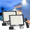 Bellanny Faretto LED da Esterno con Sensore di Movimento 100W 10000LM Faro Proiettori Led - 2Pcs 6500K Bianca Fredda Luci di Sicurezza, IP65 Impermeabile Lampade da parete per Garage Cortile Giardino