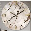 Generico Orologio da Parete, Soggiorno, Cucina, Moderno,Effetto marmo, Base legno, Lavorazione a resina, Numeri a rilievo, Diametro disponibile 40/60/80/100 cm, Made in Italy (40, Elegante)