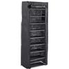 IlGruppone Scarpiera Salvaspazio in Tessuto con Ripiani, Mobile Portascarpe Verticale, Struttura in Metallo, Copertura Antipolvere con Zip, Colore Nero - 9 Piani-Lidia (Scarpiera Verticale - 9 Piani)