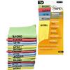 Apex Set 15 Panni Microfibra Universali - 3x 5 Panni Colorati con Destinazione d'Uso - Pulizia Casa Superfici Cucina Bagno - Lavabili in Lavatrice - 30x38 cm