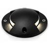 Partenopeautensili® Faretto calpestabile pavimento LED segnapassi radente impermeabile da 6 watt carrabile 2 finestre doppia emissione luce 12V IP65 4000K By wisdom (Biemissione, Nero)