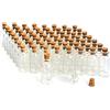 YFZYT 100 Pezzi Mini Vetro biberon con Sughero Chiusura/vuoto Mini vetro bottiglie/Piccolo Vetro Bottiglie/Contenitori Perline/Mini Bottiglia con Tappo - 2ml (16mm * 35mm)
