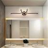 Mengjay Applique da Parete Interno Moderno,Lampada da Specchio LED Bagno 3000K/4000K/6000K,Lampada da Parete Corna di Cervo Decorative Illuminazione a Parete per Camera da Letto Soggiorno (40cm)