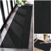 GmyoieqI Tappeto Passatoia Corridoio Lungo Tappeti Cucina Lavabile Antiscivolo Moderna Tappeto per Cucina al Metro 40 x 300 cm Tappeti Runner Ingresso Ingresso per Ufficio Entrata Bagno Salotto Nero