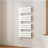 EMKE Scaldasalviette Elettrico 104x50 cm Bianco, Porta-Asciugamani Riscaldante con Termostato WiFi, 600W, Termoarredo Elettrico per Bagno