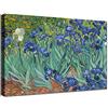 canvashop Quadro Van Gogh Iris Cm 100X70 Stampa Su Tela Canvas Quadri Moderni Soggiorno